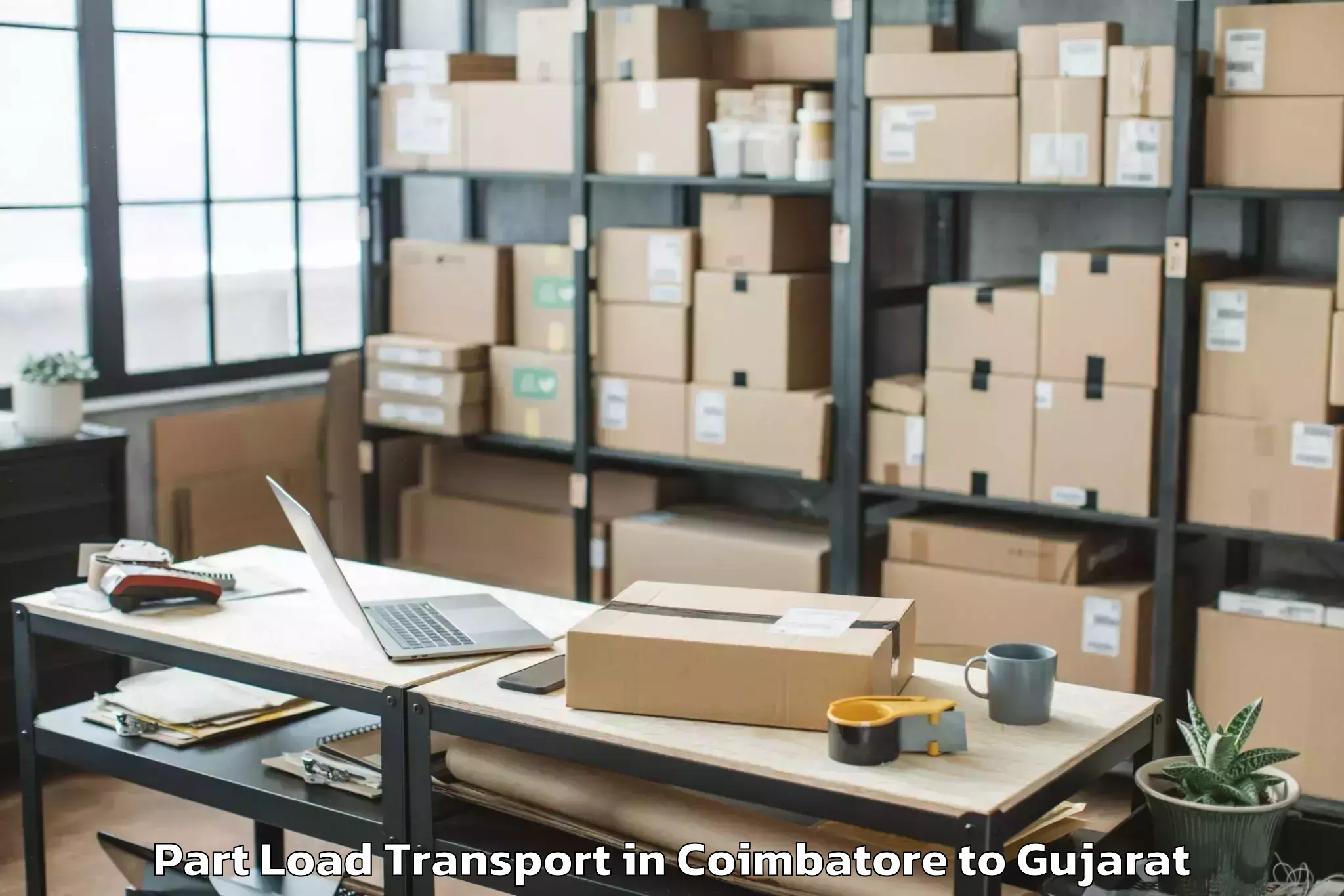 Get Coimbatore to Madhav Kampo Part Load Transport